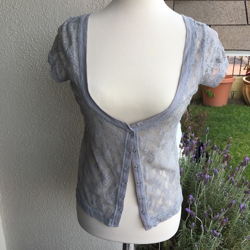 Lace bottom top